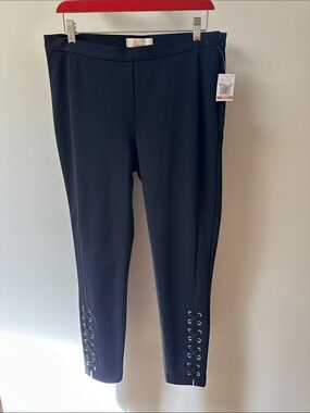 MICHAEL Michael Kors Black Ponte Pants with Laces